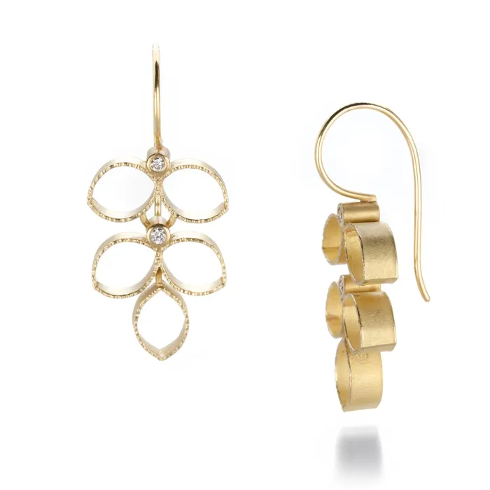Earrings Barbara Heinrich Cellular Leaf Earrings