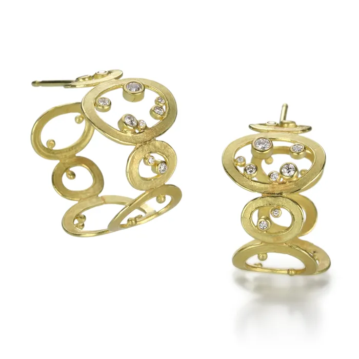 Earrings Barbara Heinrich Diamond Circle Earrings