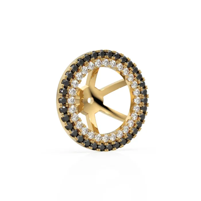 Earrings Jalvi Co Black Diamond Solid Gold Earring Jacket for 8mm Round Pearl Beads 2ct Pave Diamond Solid Gold Earring Jacket Findings Earrings Jalvi Co Black Diamond Solid Gold Earring Jacket for 8mm Round Pearl Beads 2ct Pave Diamond Solid Gold Earring Jacket Findings
