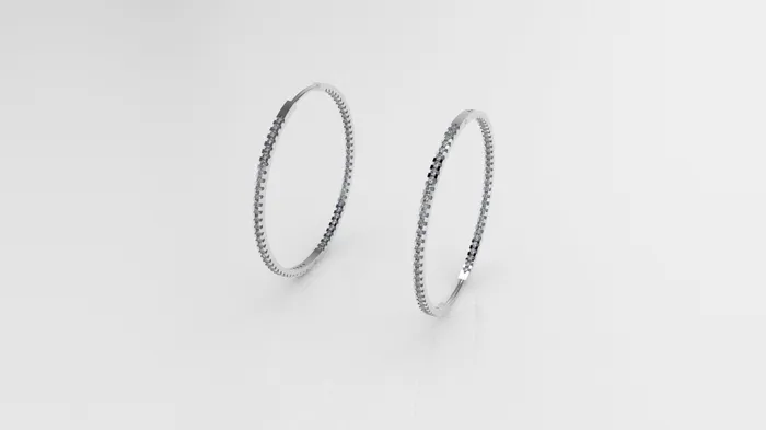 Earrings JCM DESIGN JEWELRY 14k Gold Earrings with 130 DIAMOND 13mm VS1 each Cut Split