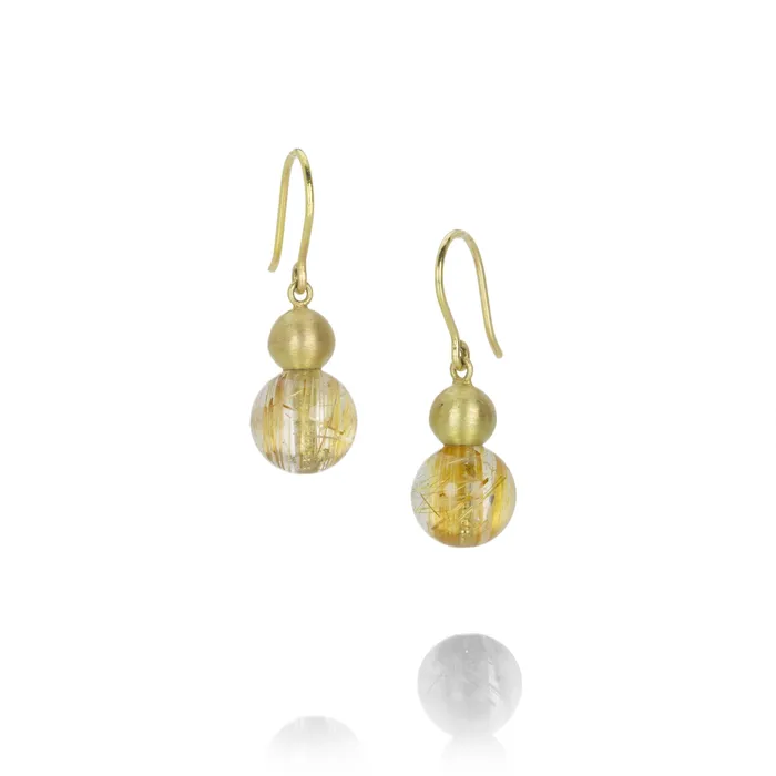 Earrings Mallary Marks Rutilated Quartz Buoy Earrings