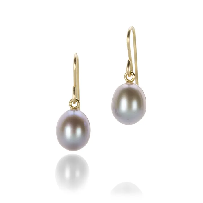 Earrings Maria Beaulieu Gray Freshwater Pearl Drop Earrings