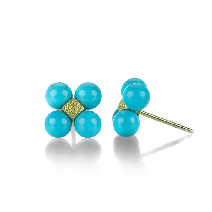Earrings Paul Morelli Turquoise Sequence Stud Earrings