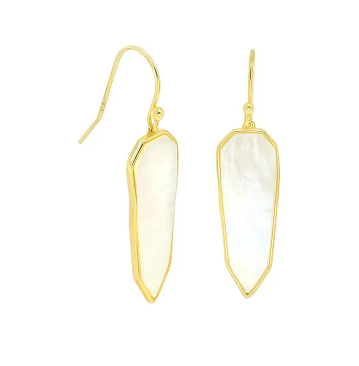 Earrings Sophiareneboutique Sterling Silver Gold Dipped Shell Earrings