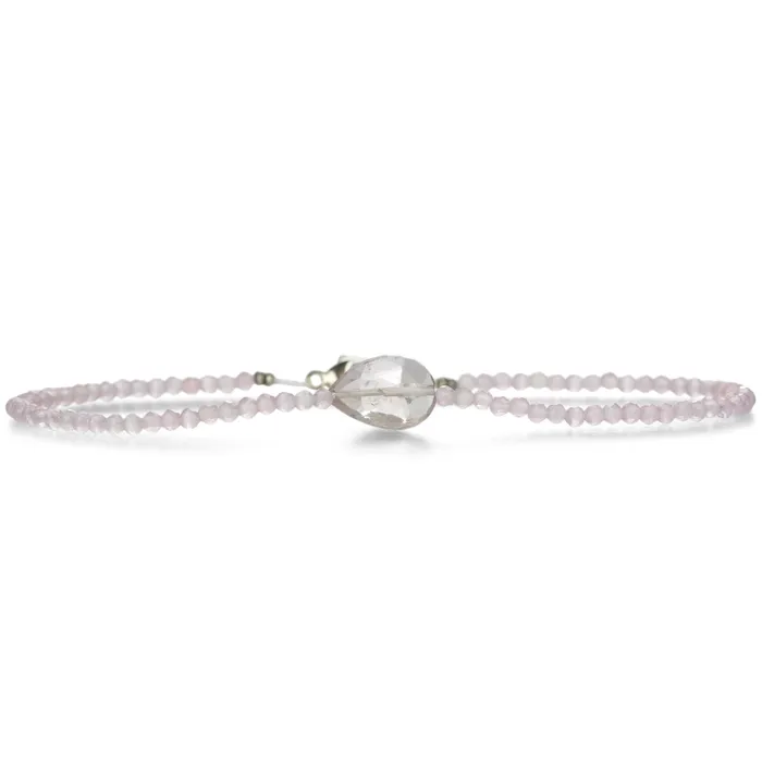 Faceted Rose Quartz and Tourmaline Bracelet Margaret Solow Bracelets