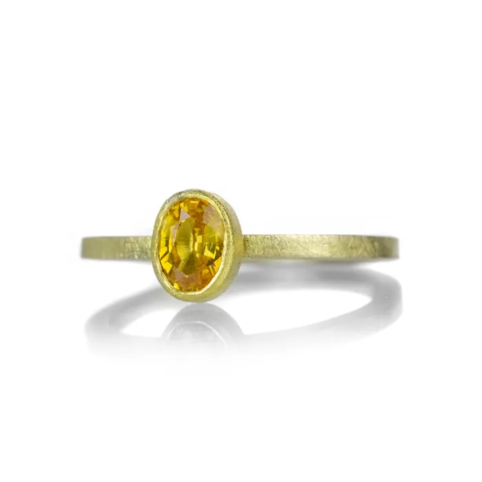 Faceted Yellow Sapphire Ring Petra Class Rings