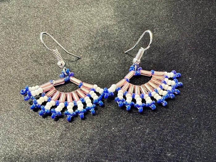 Fan Dangle Earrings Chris Crosbys Purple Coyote Earrings