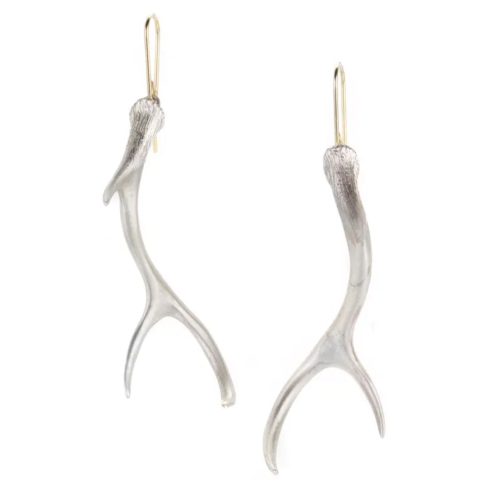 Gabriella Kiss Earrings Sterling SIlver Antler Earrings