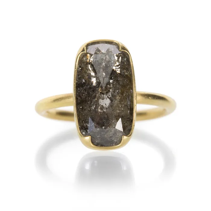 Gabriella Kiss Rings Long Black Lacy Diamond Ring