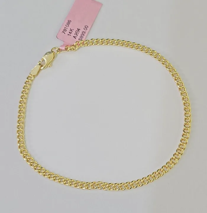 Gold and Diamond Bracelets 14K Yellow Gold Miami Cuban Bracelet 8 Inch 3mm Box Clasp Real Genuine Gold and Diamond Bracelets 14K Yellow Gold Miami Cuban Bracelet 8 Inch 3mm Box Clasp Real Genuine