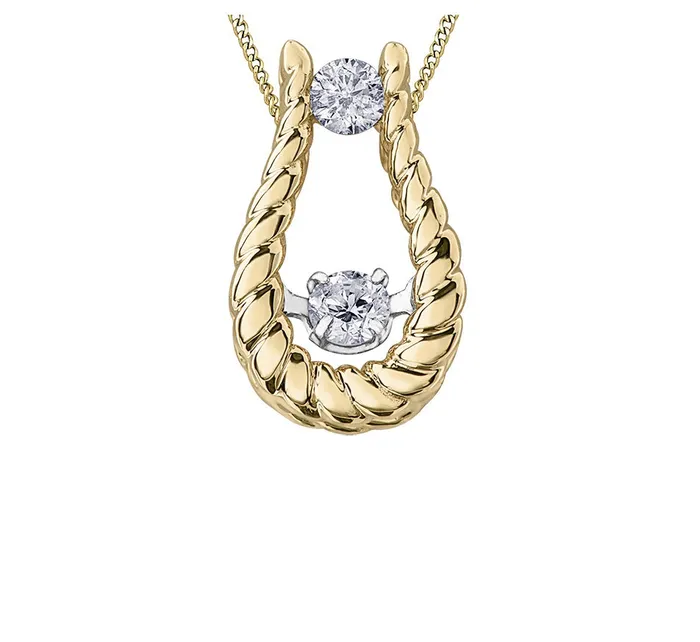 Independent Jewellers PreStyled Sets 10kt Yellow Gold Pulse Diamond Pendant