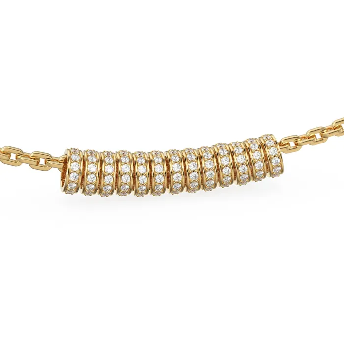 Jalvi Co PreStyled Sets Diamond 18K Solid Italian Gold Rondels Eternity Rondelle Solid Gold Roundel Spacer Finding Bead Diamond Spacer Gold Wheel Tyre Finding