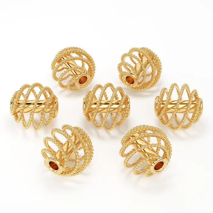 Jalvi Co PreStyled Sets Oval Helix Milgrain Designer Solid Gold 14k 18k Handmade Gold Spacer Bead Jewelry Making Supply 630mm Jalvi Co PreStyled Sets Oval Helix Milgrain Designer Solid Gold 14k 18k Handmade Gold Spacer Bead Jewelry Making Supply 630mm