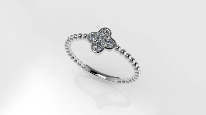 Jcm 21 jewelry Rings 14K Ring with 5 DIAMONDS VS1 STT Prong It is use daily