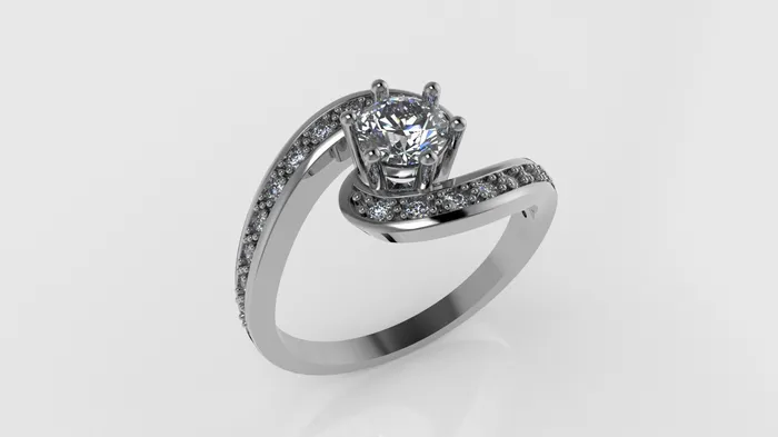 JCM DESIGN JEWELRY 14K Gold Ring with 21 Diamonds STT 6Prong and Cut Chanel Rings