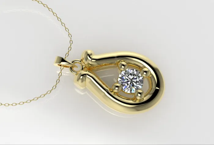 JCM DESIGN JEWELRY 14K Pendant with 1 DIAMOND 3mm includes 18 inch chain Necklaces
