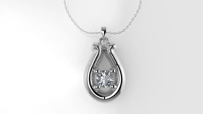 JCM DESIGN JEWELRY 14K Pendant with 1 DIAMOND 3mm includes 18 inch chain Necklaces