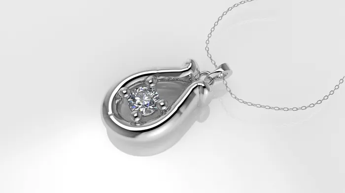 JCM DESIGN JEWELRY 14K Pendant with 1 DIAMOND 3mm includes 18 inch chain Necklaces