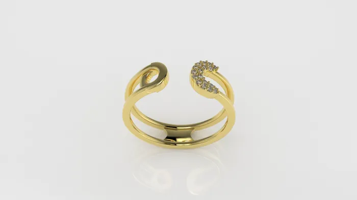 JCM DESIGN JEWELRY Rings 14K Gold Ring with 17 Diamonds STT Prong