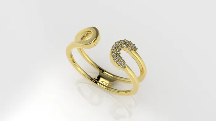 JCM DESIGN JEWELRY Rings 14K Gold Ring with 17 Diamonds STT Prong