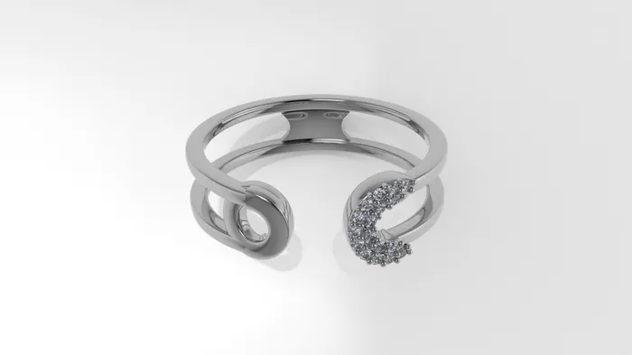 JCM DESIGN JEWELRY Rings 14K Gold Ring with 17 Diamonds STT Prong