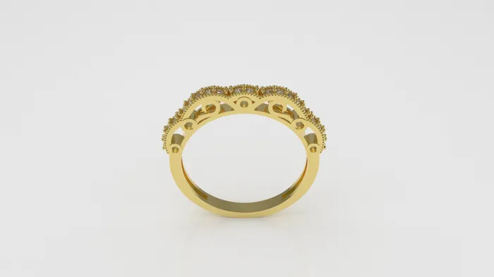 JCM DESIGN JEWELRY Rings 14K Gold Ring with 20 Diamonds STT Prong Filigree Cut Chanel JCM DESIGN JEWELRY Rings 14K Gold Ring with 20 Diamonds STT Prong Filigree Cut Chanel