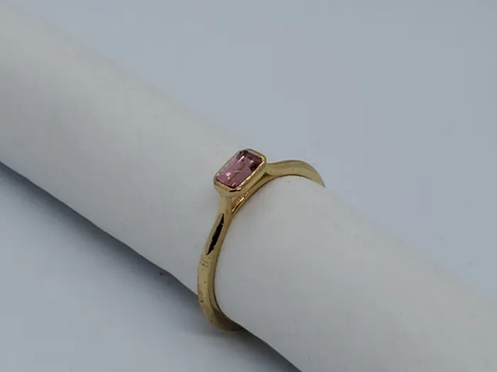JCM DESIGN JEWELRY Rings 14k solitaire ring with emerald cut tourmaline stone daily wear ring