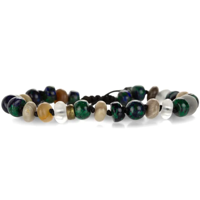 Joseph Brooks Azurite Malachite Wood Opalite Quartz Bracelet Bracelets