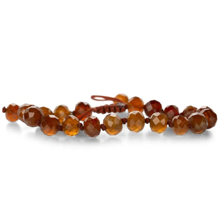 Joseph Brooks Bracelets Faceted 8mm Hessonite Garnet Bead Bracelet