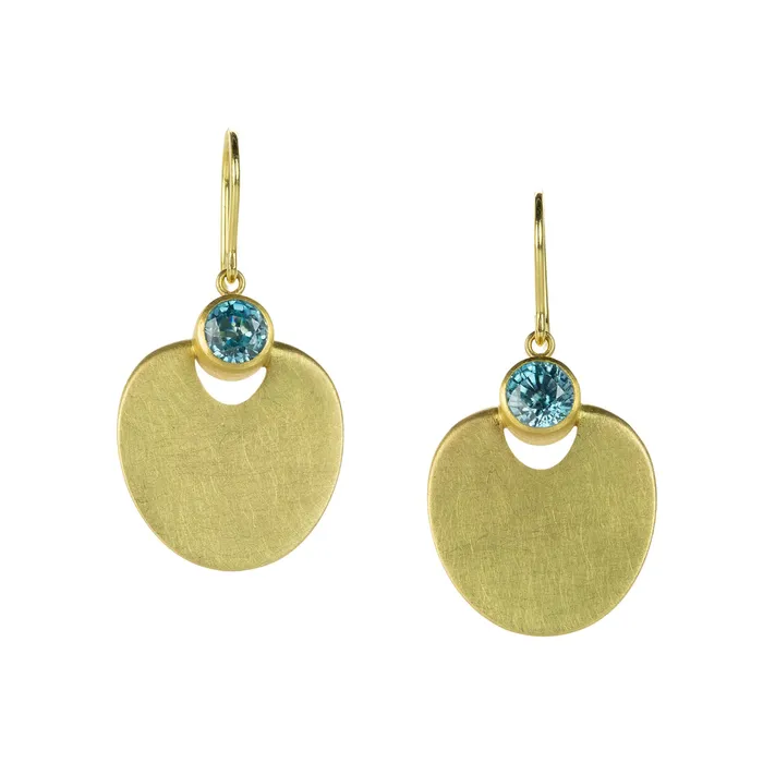 Lily Pad Blue Zircon Earrings Mallary Marks Earrings