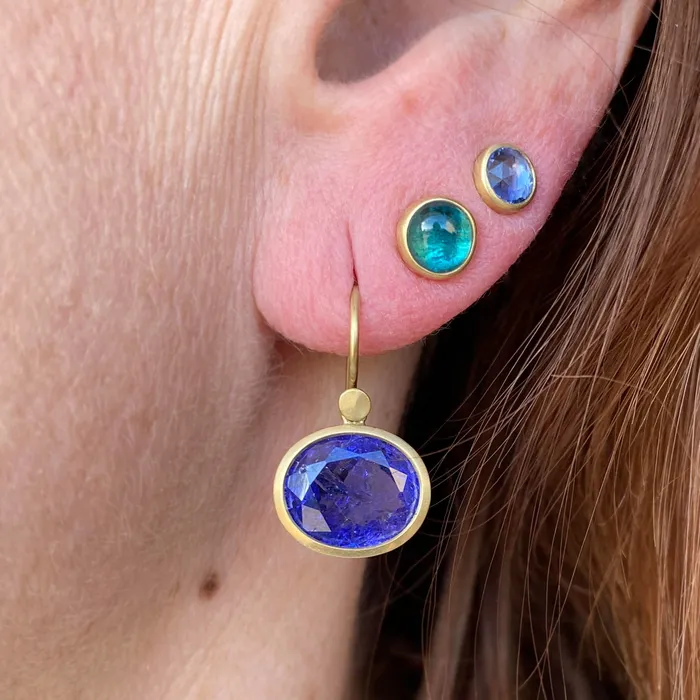 Lola Brooks Earrings Oval Tanzanite Drop Earrings Lola Brooks Earrings Oval Tanzanite Drop Earrings