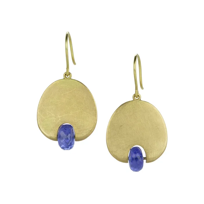 Mallary Marks Earrings Tanzanite Lily Pad Drop Earrings
