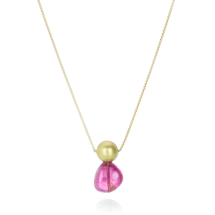 Mallary Marks Necklaces Rubellite Tourmaline Buoy Necklace