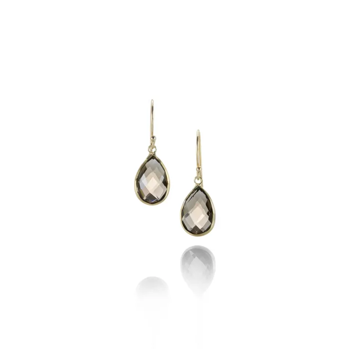 Margaret Solow Teardrop Smoky Quartz Earrings Earrings