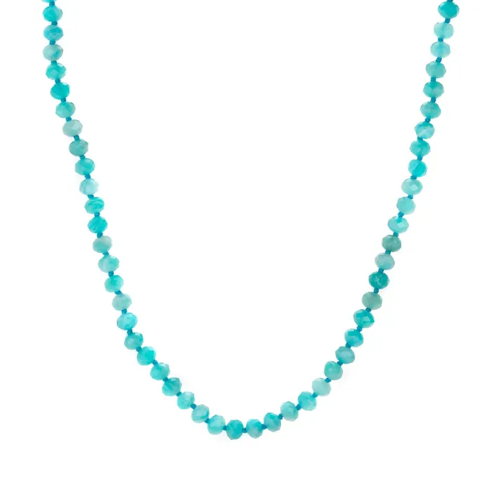Necklaces Amazonite Beaded Necklace Joseph Brooks