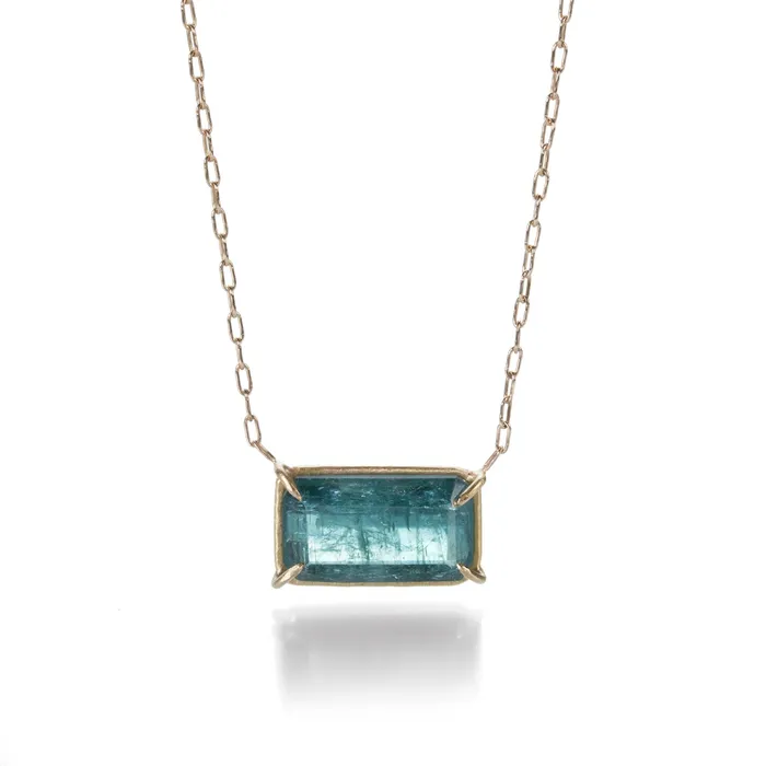 Necklaces Blue Green Moss Aquamarine Necklace Rosanne Pugliese