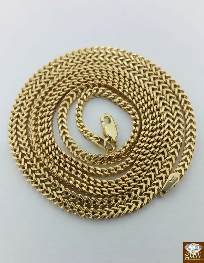 Necklaces globalwatches10 10k Yellow Gold Franco Chain Necklace Cross pendant charm 22 24 26 28 30