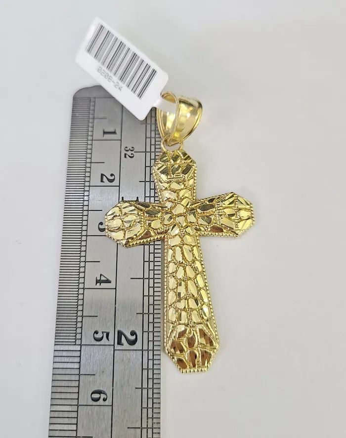Necklaces Globalwatches10 Real 10k Solid Rope Chain Jesus Cross Charm Set 3mm 2030 Inch Necklace Gold