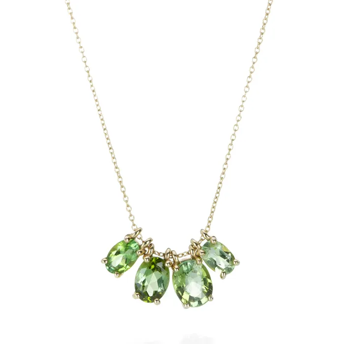 Necklaces Oval Green Tourmaline Story Necklace Nicole Landaw