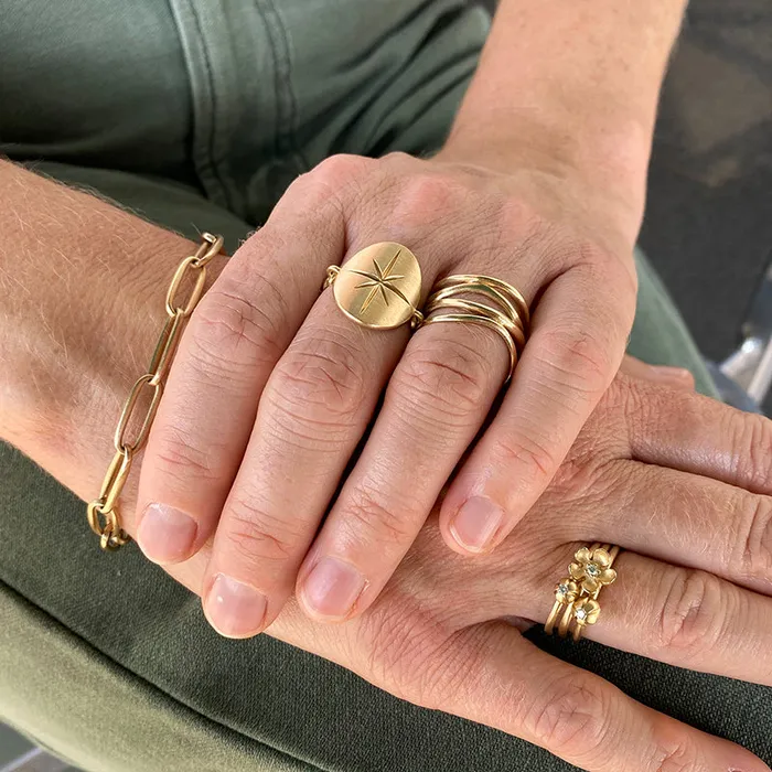 Nicole Landaw Bracelets Gold Chain Bracelet with Hook Clasp Nicole Landaw Bracelets Gold Chain Bracelet with Hook Clasp