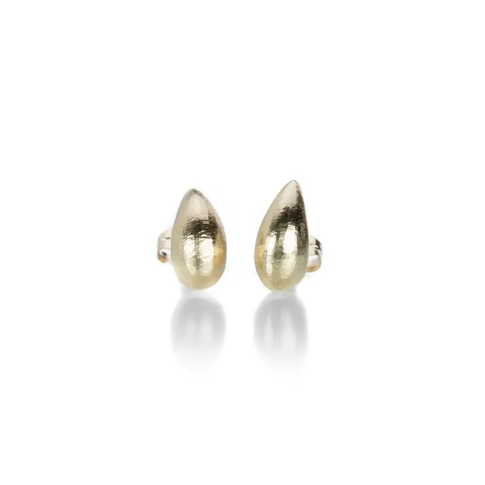 Nicole Landaw Large Hewn Teardrop Earrings Earrings