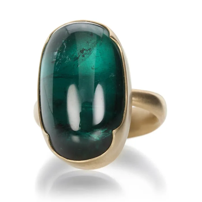 Oval Blue Green Tourmaline Ring Gabriella Kiss Rings