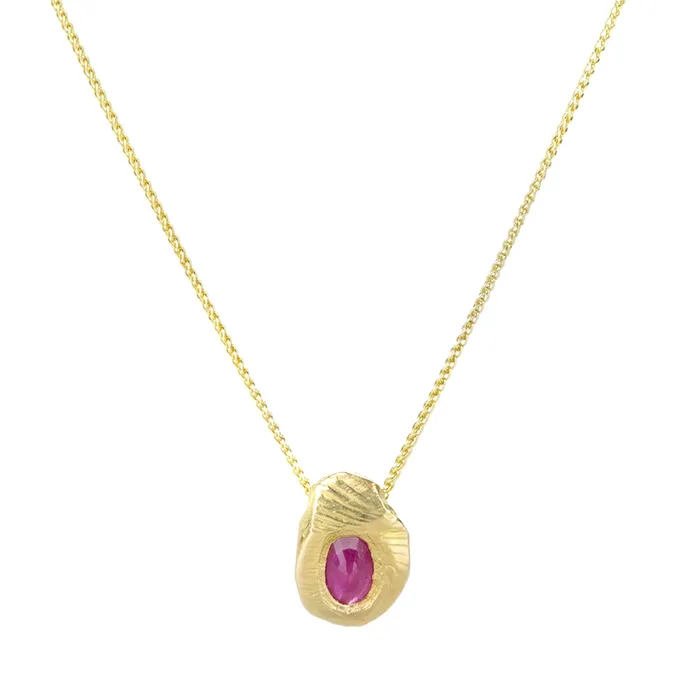 Page Sargisson Necklaces Oval Ruby Pendant Necklace