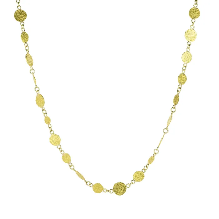 Petra Class PreStyled Sets 22k Gold Textured Platelet Chain