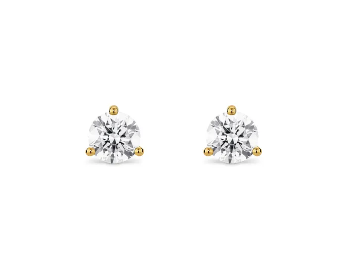 PreStyled Sets 14kt Yellow Gold 100cttw LabGrown Diamond Studs Lightbox