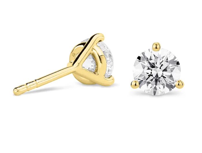 PreStyled Sets 14kt Yellow Gold 100cttw LabGrown Diamond Studs Lightbox