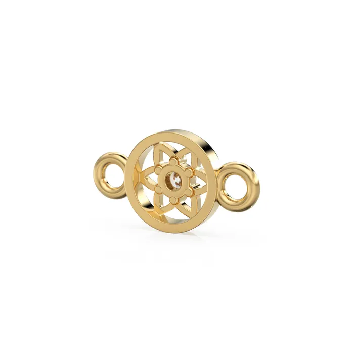 PreStyled Sets Jalvi Co 6x11mm Tiny Flower 18k Solid Yellow Gold Brilliant Diamond Connector Spacer Solid 14k Gold Handmade Floral Finding PreStyled Sets Jalvi Co 6x11mm Tiny Flower 18k Solid Yellow Gold Brilliant Diamond Connector Spacer Solid 14k Gold Handmade Floral Finding