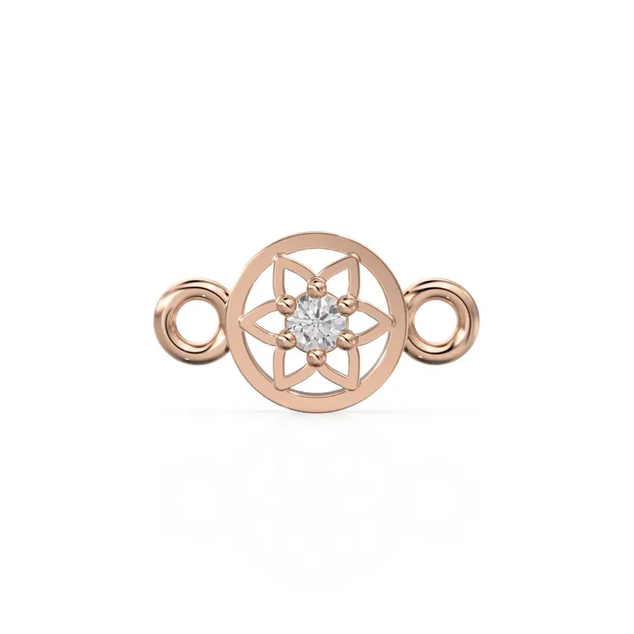 PreStyled Sets Jalvi Co 6x11mm Tiny Flower 18k Solid Yellow Gold Brilliant Diamond Connector Spacer Solid 14k Gold Handmade Floral Finding PreStyled Sets Jalvi Co 6x11mm Tiny Flower 18k Solid Yellow Gold Brilliant Diamond Connector Spacer Solid 14k Gold Handmade Floral Finding