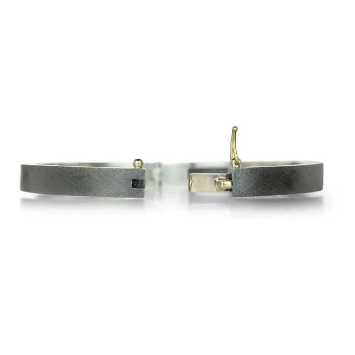 Rene Escobar Rings 6mm Silver Laura Bangle with Diamonds Rene Escobar Rings 6mm Silver Laura Bangle with Diamonds