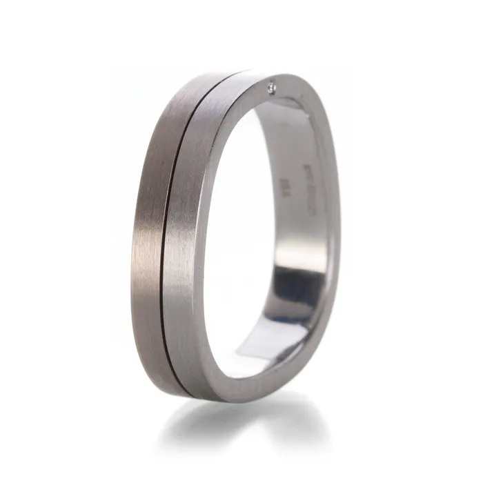 Rings Edward Burrowes Mens Mixed White Metal Ring